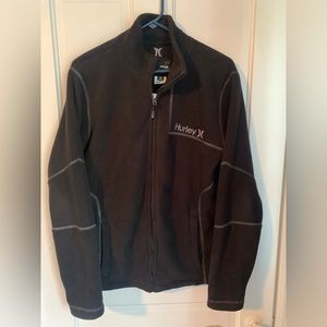 Hurley Fleece Jacket - Black - Buckle - Small - Soft and Warm - Zips - Pockets